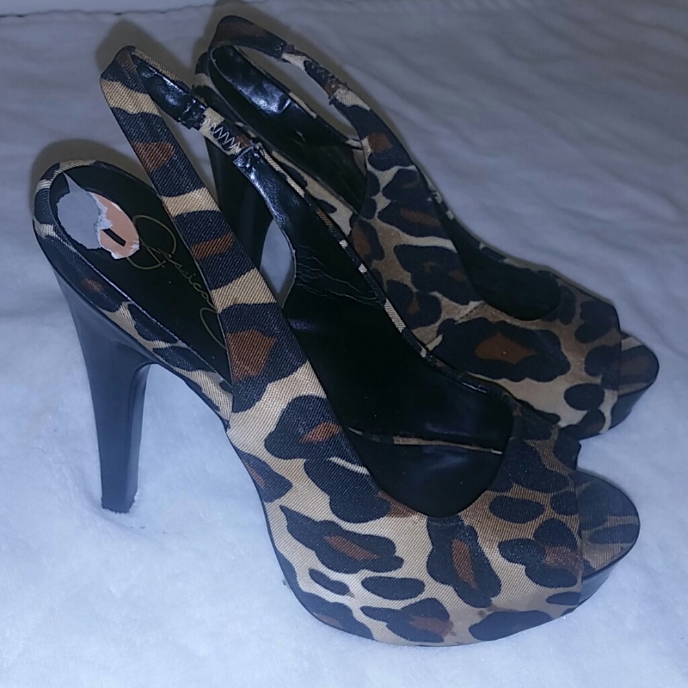 Jessica Simpson open back heels